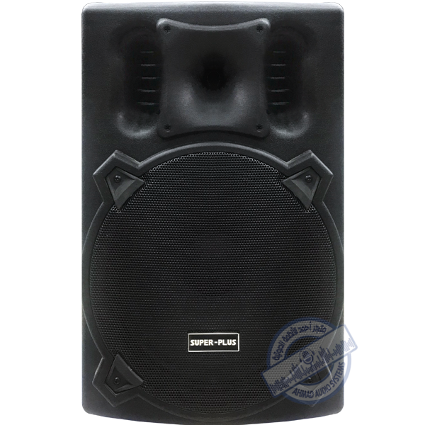  SUPER-PLUS MT-15 Portable PA System سماعة متنقلة من سوبر بلس مقاس 15انش  بقوة 1200وات لون أسود مع 2لاقط لاسلكي يدوي و بلوتوث و يواس بي جودة عالية 